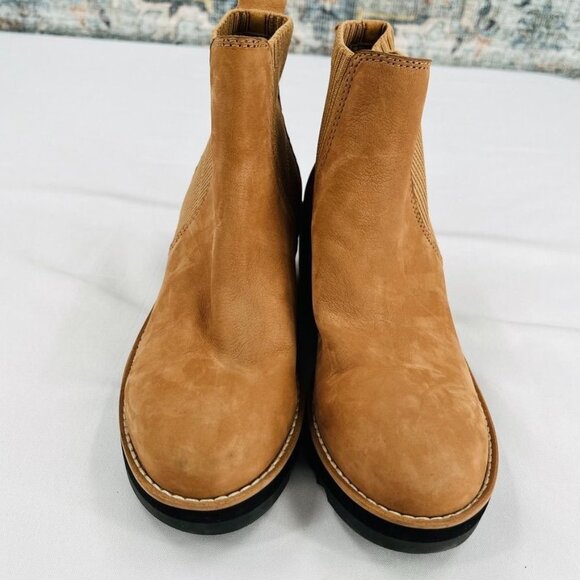 Eileen Fisher Lilou Nubuck and Recycled Stretch Knit Bootie Size 5 - Picture 6 of 12